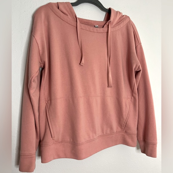 Fabletics pink cropped oversized hoodie pullover sweater women’s size XS - Picture 2 of 4